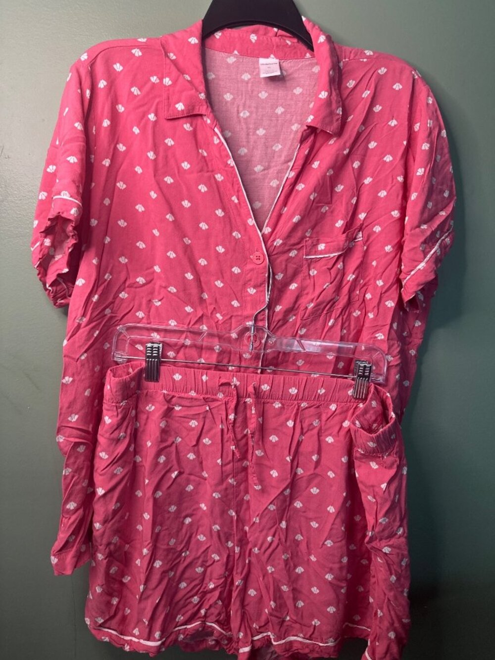 Liz Claiborne Women’s XL Pajama Set Pink Coquette Fairycore Lounge Shorts Set